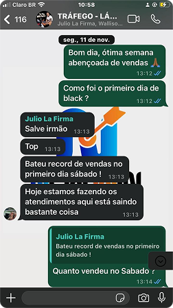 Imagem de depoimento dos resultados